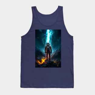 Stargazing Voyager - Astronaut on New Planet Tank Top